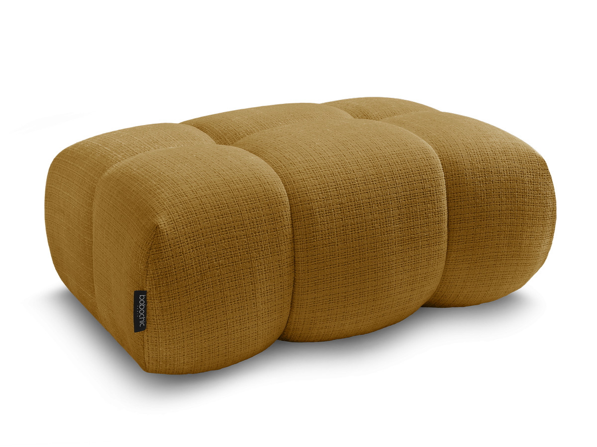 Pouf IVANE texturé jaune — vue 3
