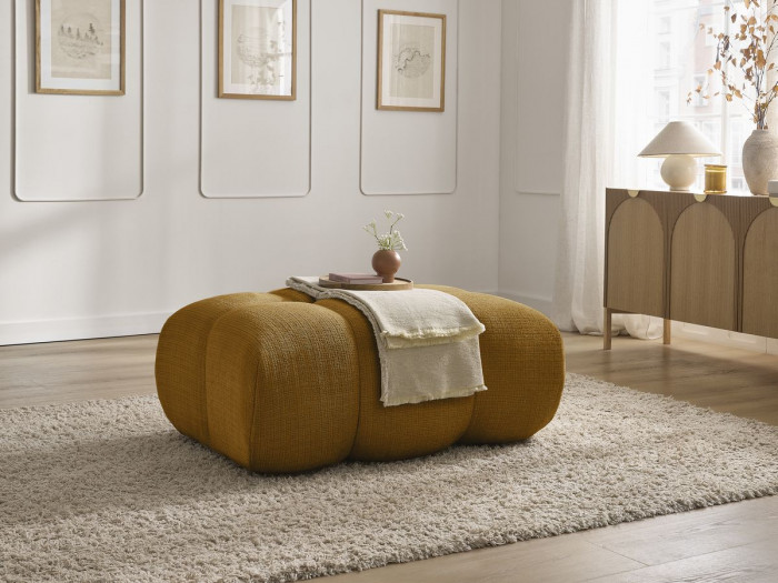 Pouf IVANE tissu texturé