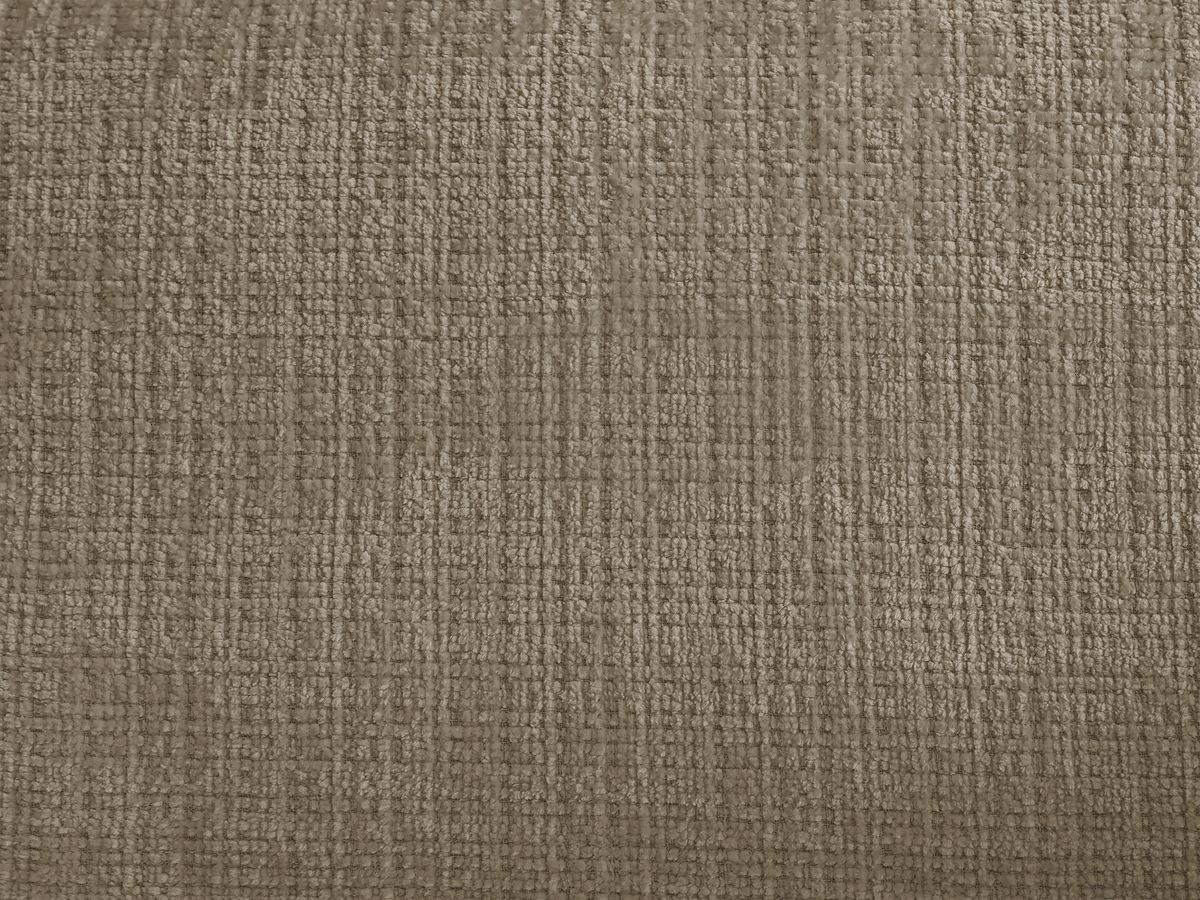 Canapé d'angle fixe EVEREST tissu chiné - Orange - Angle droit - 10 coussins