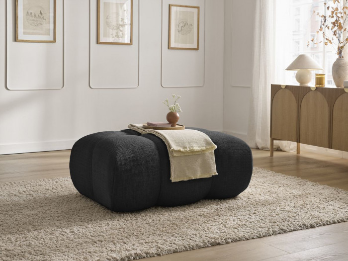 Pouf IVANE tissu texturé