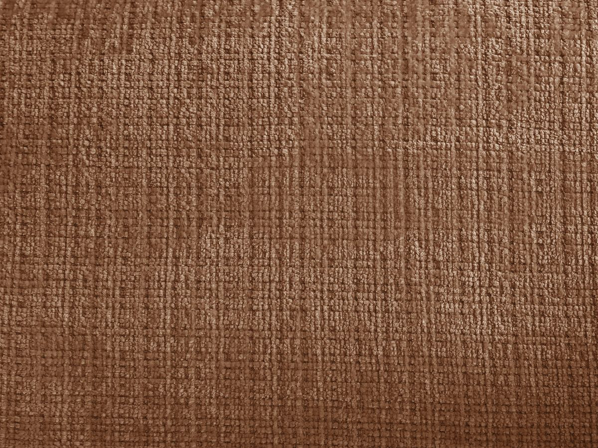 Canapé d'angle fixe EVEREST tissu chiné - Orange - Angle droit - 10 coussins