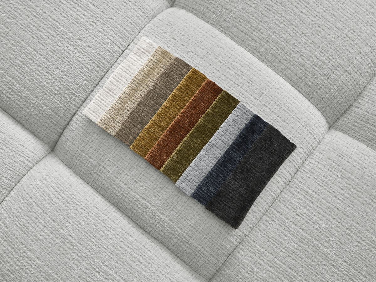 Pouf IVANE tissu texturé