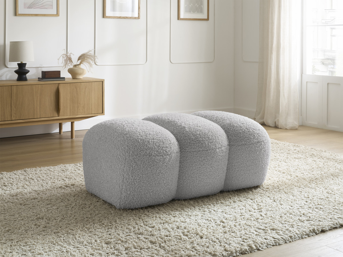 Pouf HIPPOLYTE gris clair — vue 5