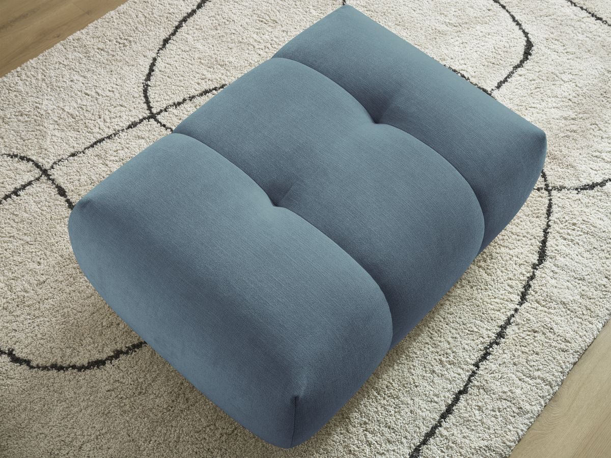 FUJI gladde stoffen poef