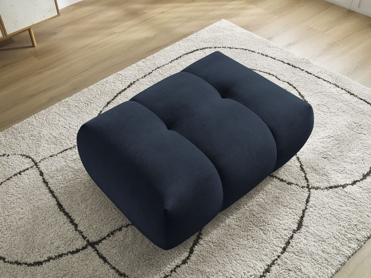 FUJI gladde stoffen poef