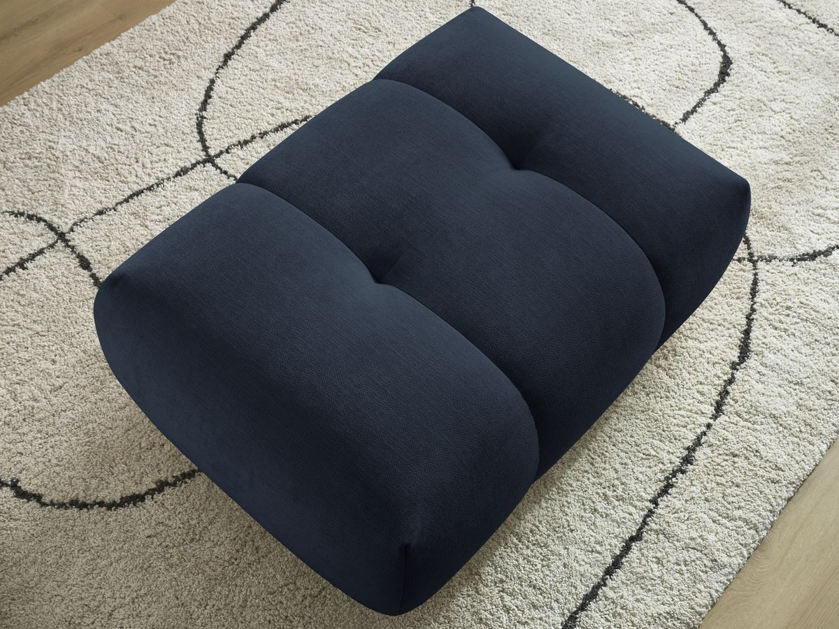 FUJI gladde stoffen poef