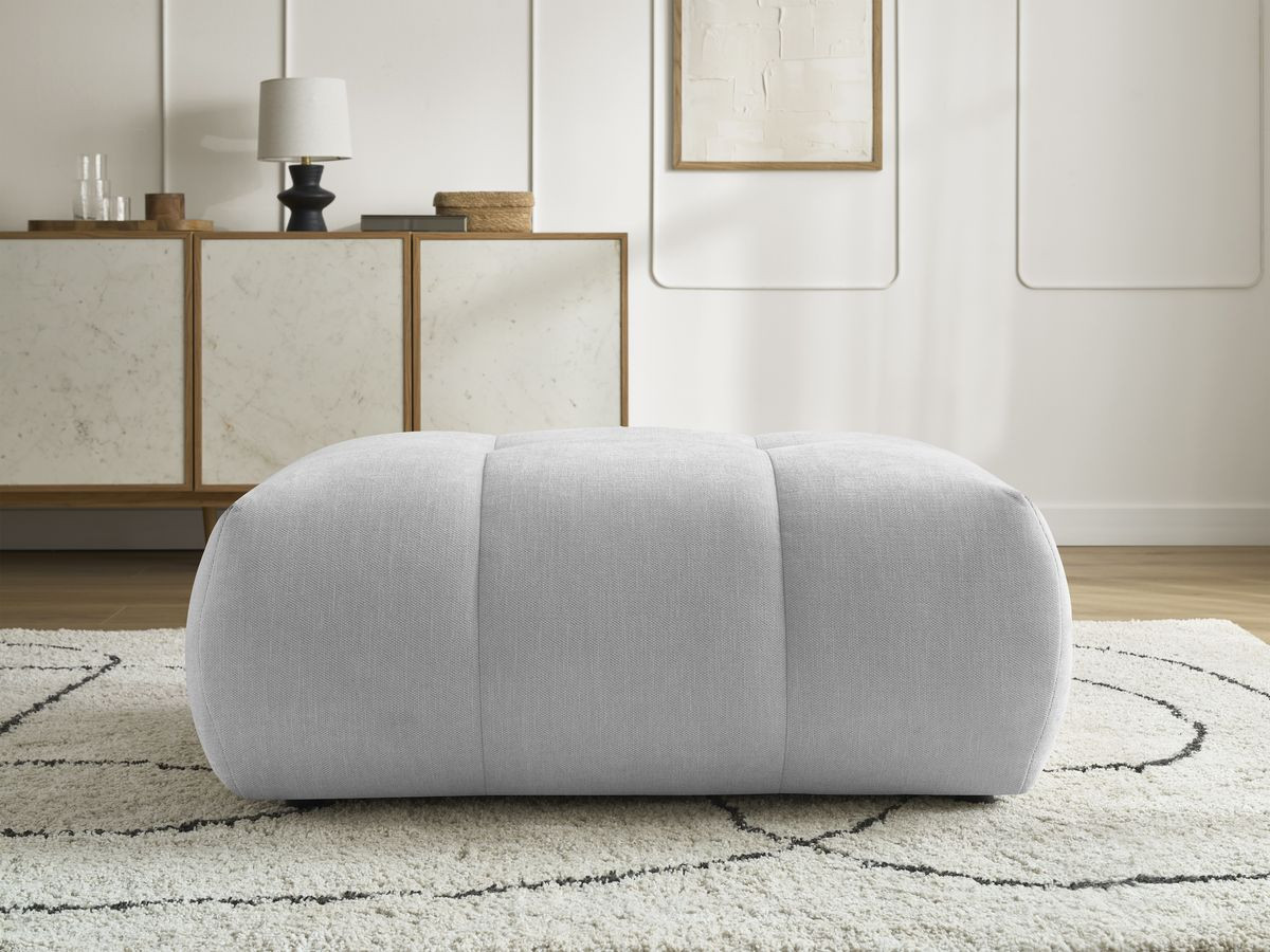FUJI gladde stoffen poef