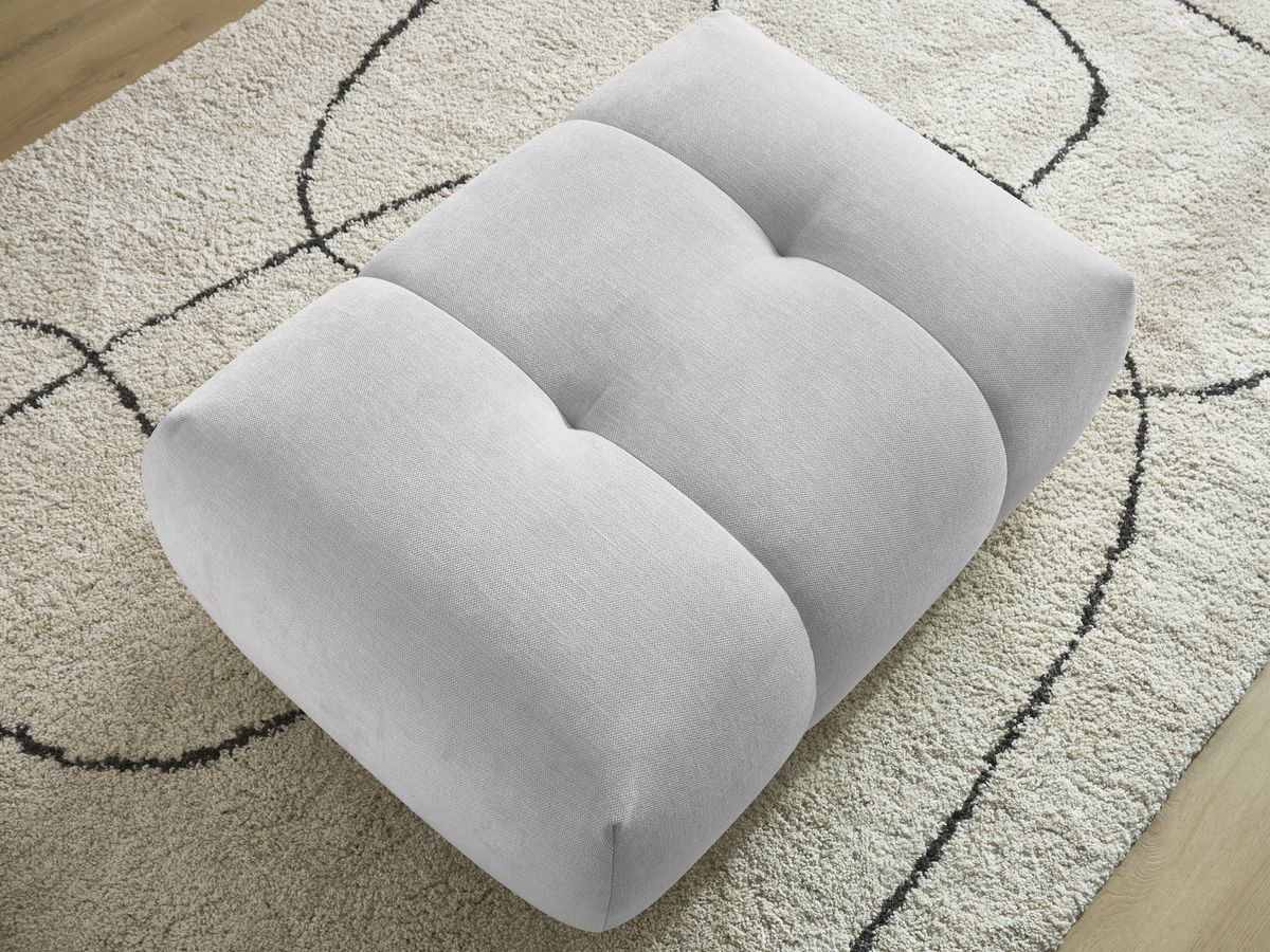 FUJI gladde stoffen poef