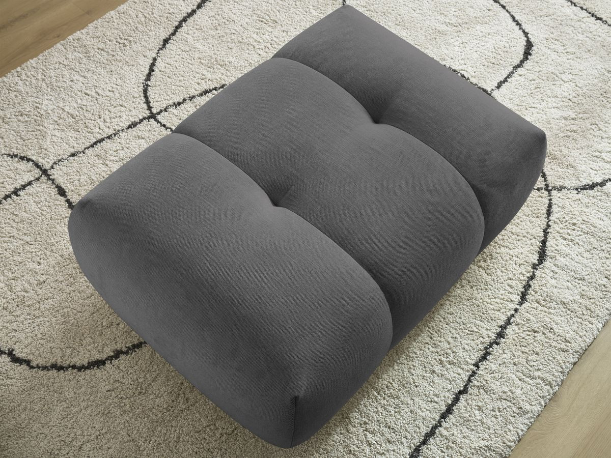 FUJI gladde stoffen poef
