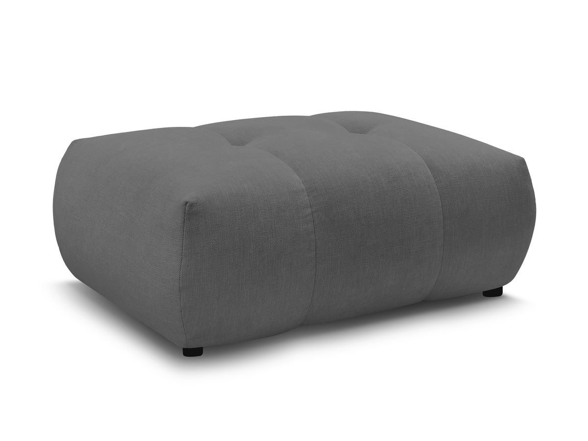 fuji gladde stoffen poef gekleurd donkergrijs