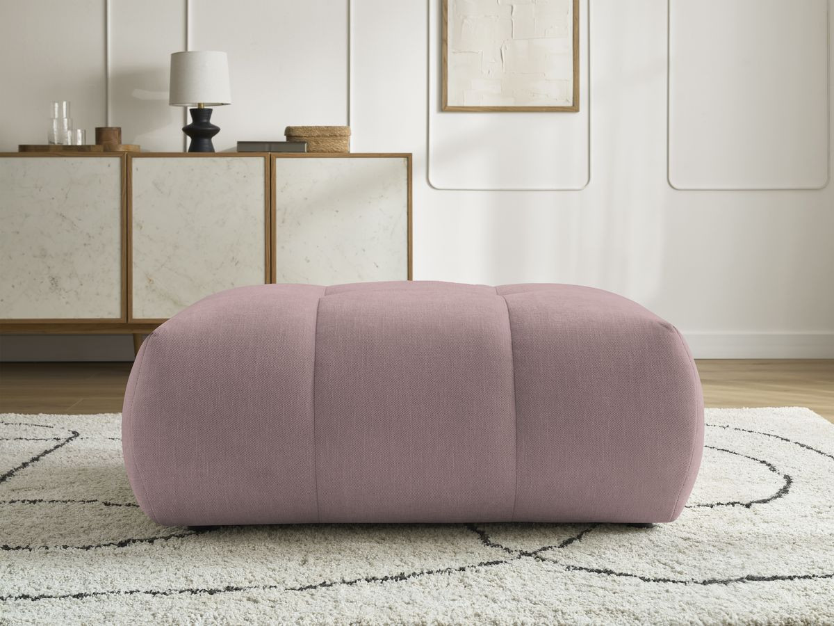 FUJI gladde stoffen poef