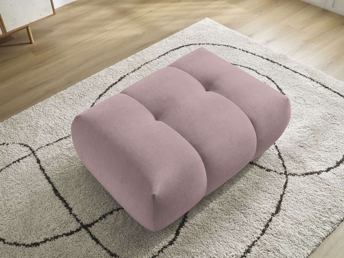 FUJI gladde stoffen poef