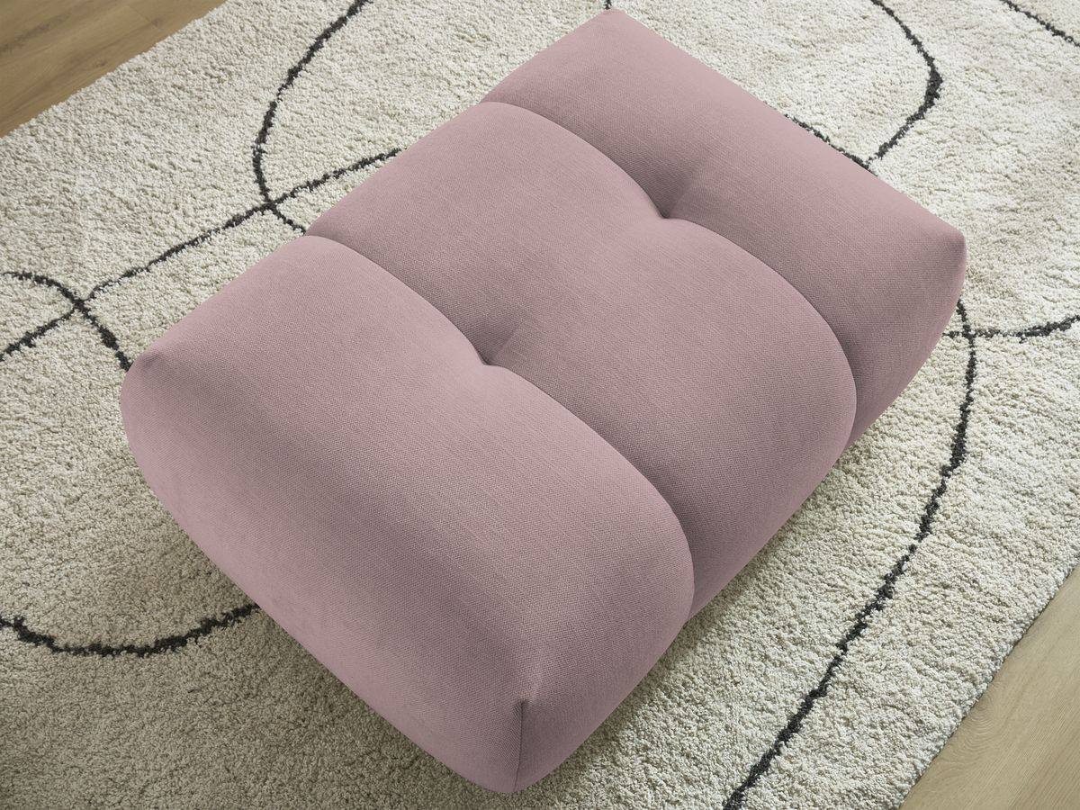 FUJI gladde stoffen poef
