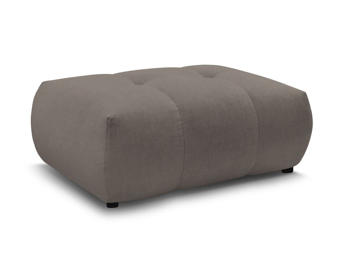 fuji gladde stoffen poef gekleurd bruin