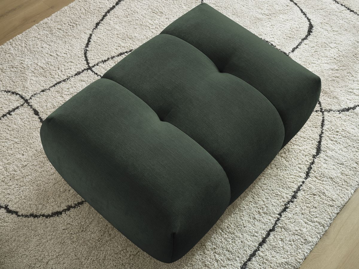 FUJI gladde stoffen poef