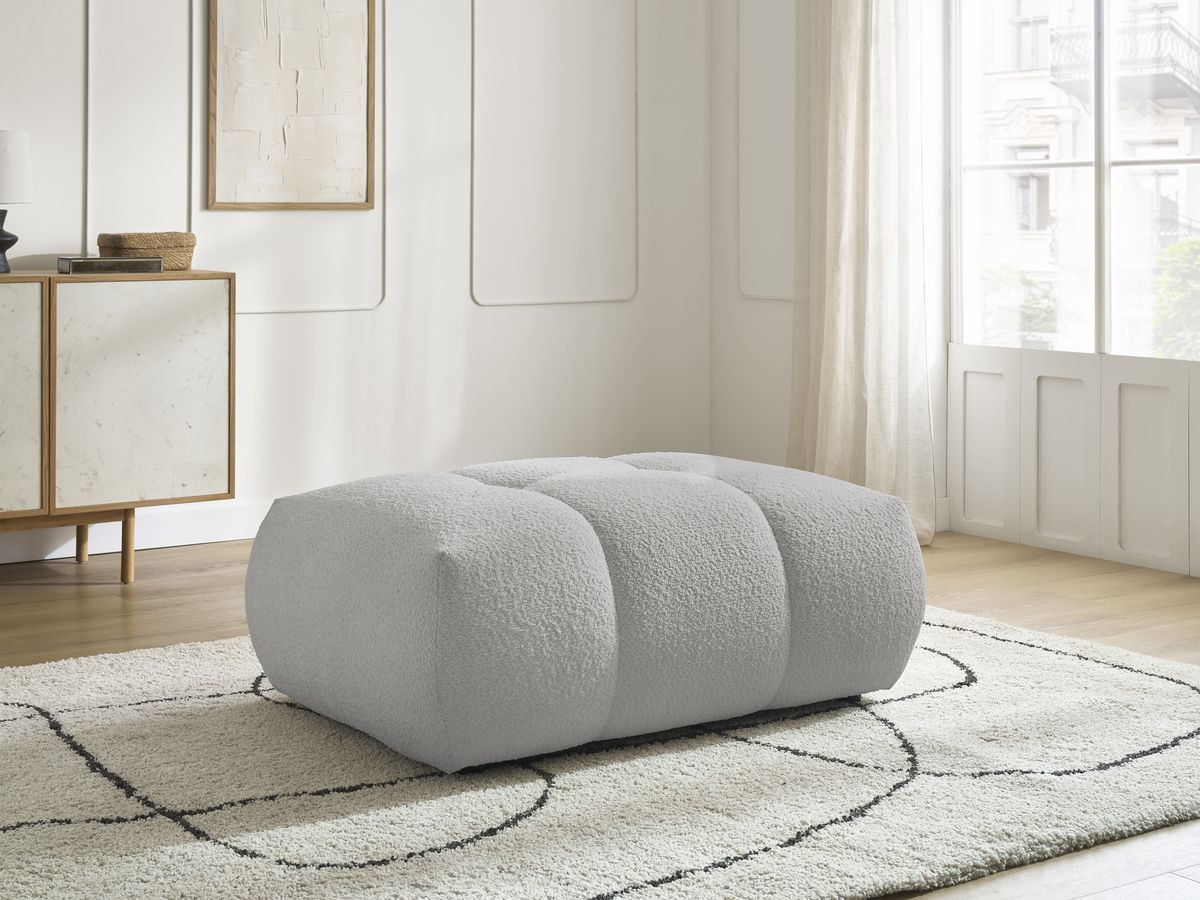Pouf FUJI bouclette gris clair — vue 5