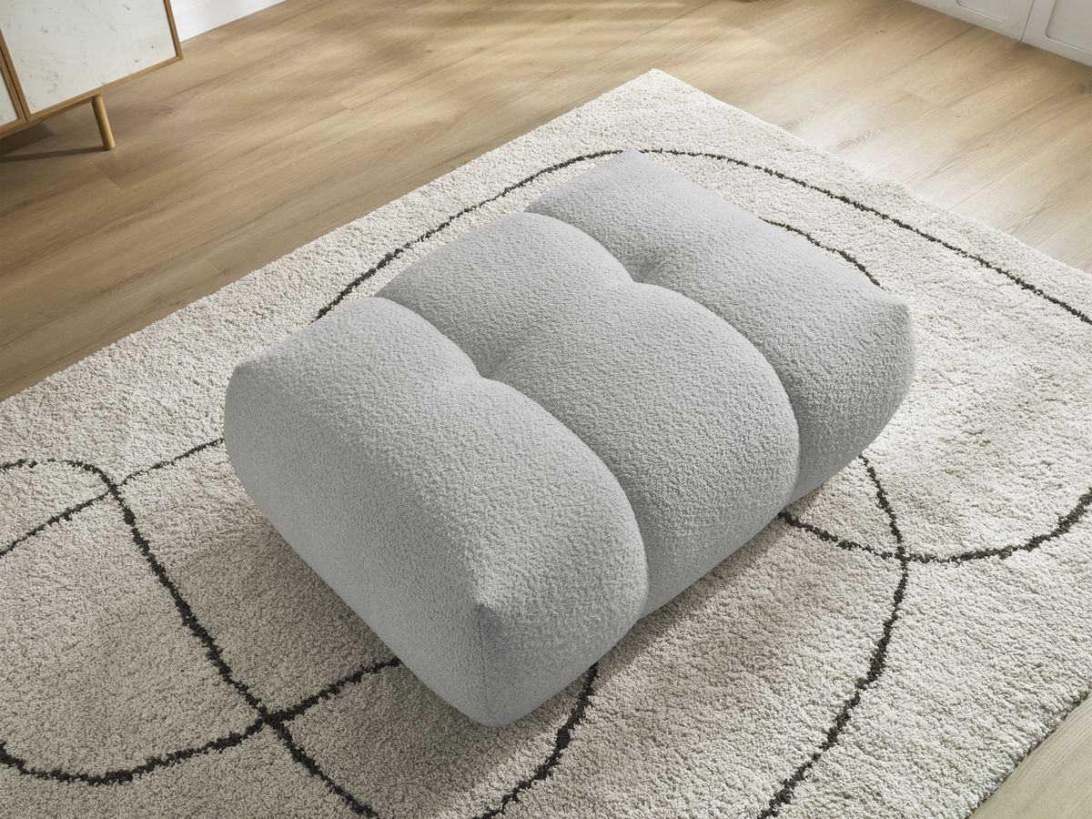 Pouf FUJI tissu bouclette