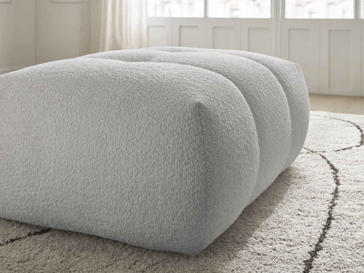 Pouf FUJI tissu bouclette