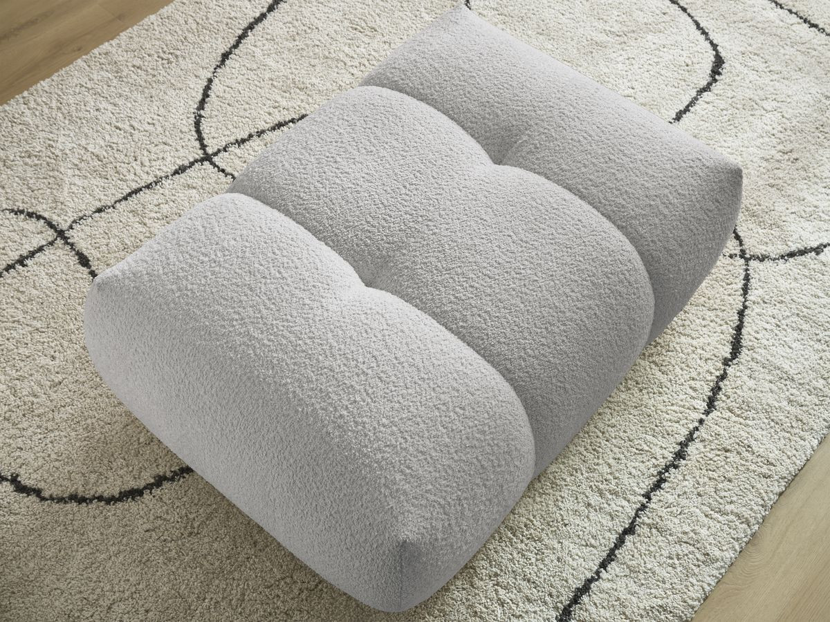 Pouf FUJI tissu bouclette
