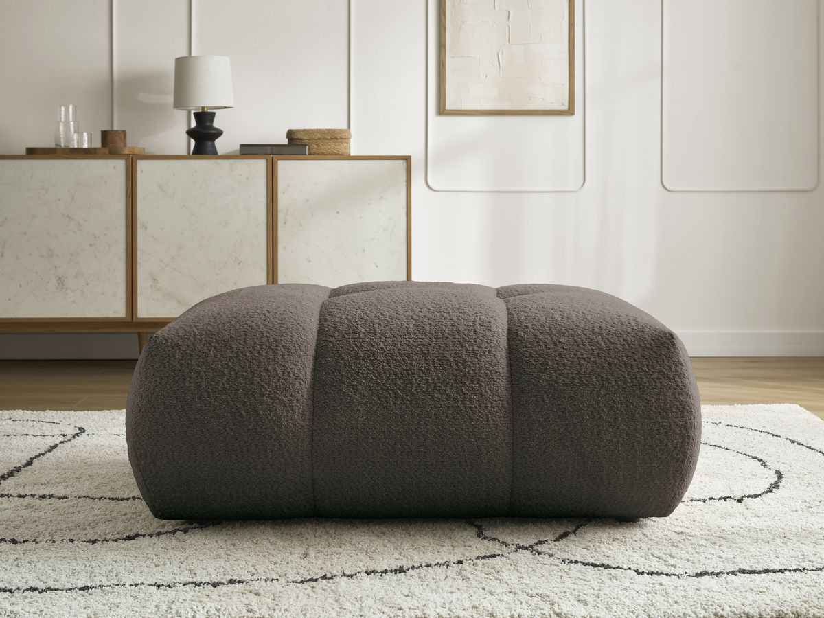 Pouf FUJI tissu bouclette