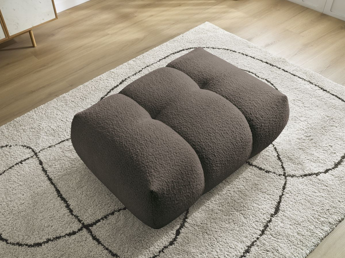 Pouf FUJI tissu bouclette