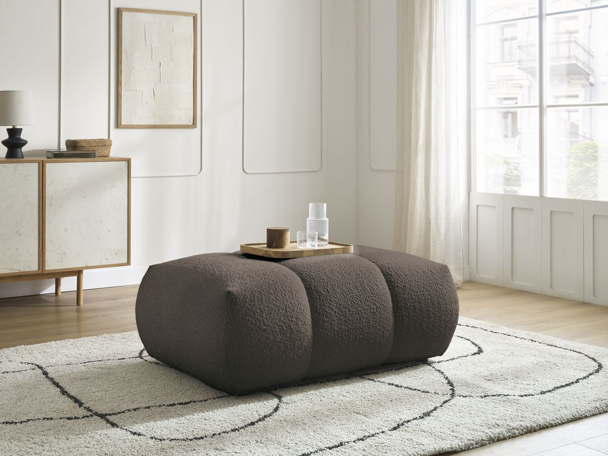 Pouf FUJI tissu bouclette