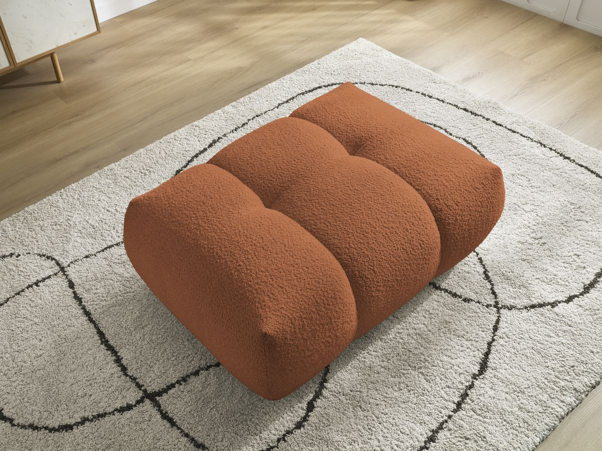 Pouf FUJI tissu bouclette