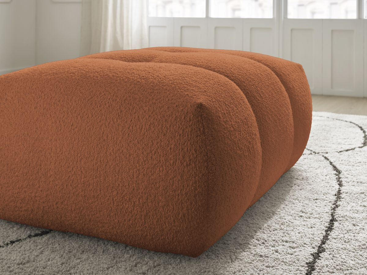 Pouf FUJI tissu bouclette