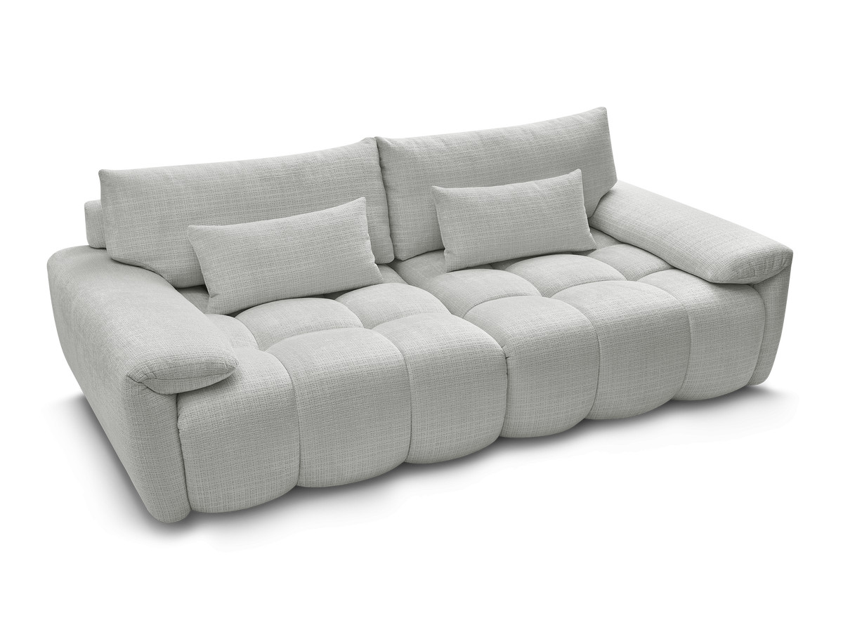 Canapé droit fixe 3 places IVANE tissu texturé