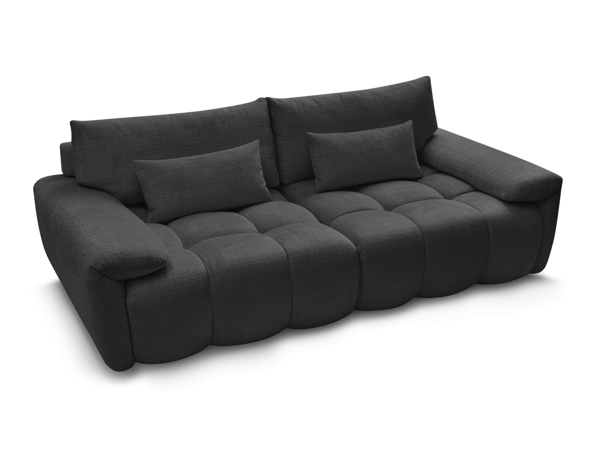 Canapé droit fixe 3 places IVANE tissu texturé
