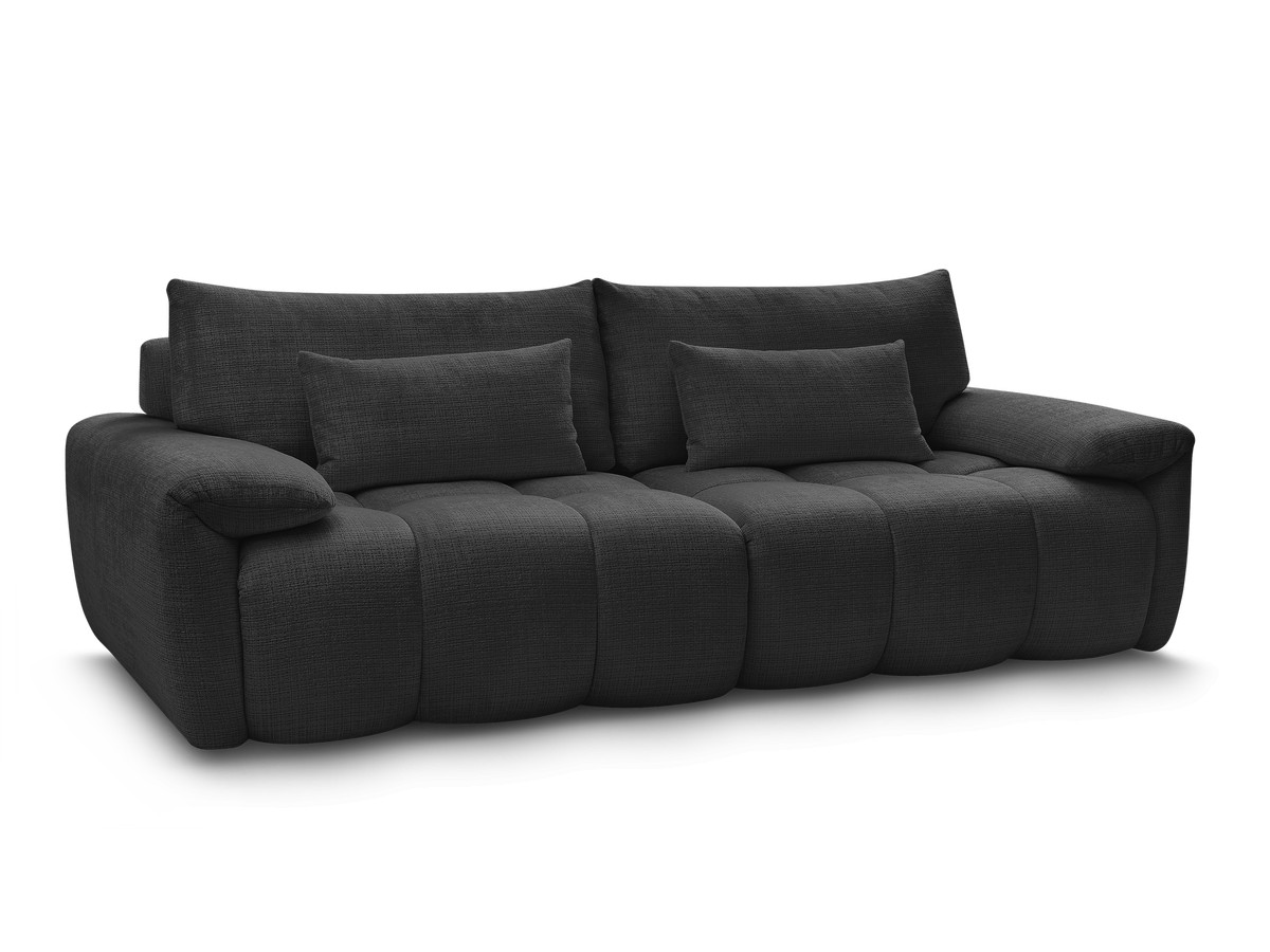 Canapé droit fixe 3 places IVANE tissu texturé