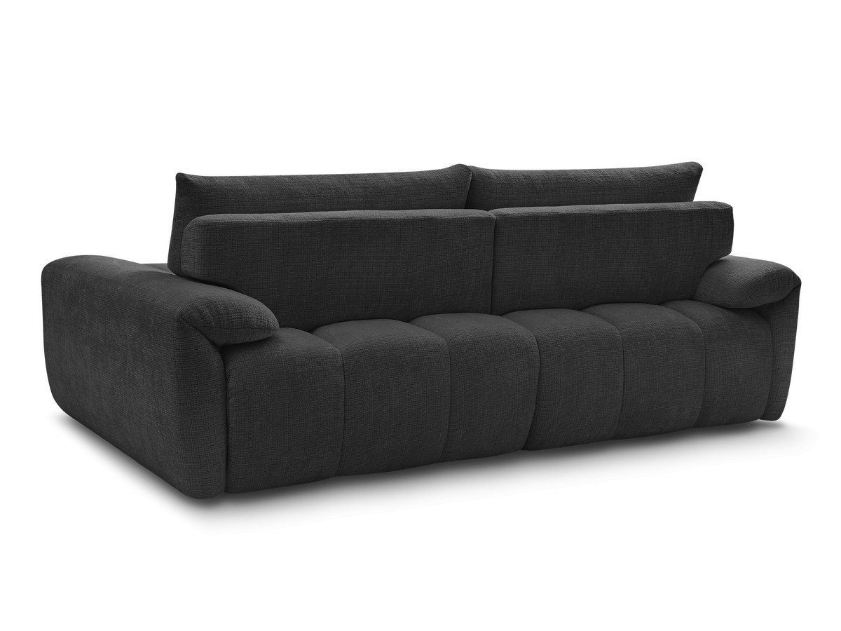 Canapé droit fixe 3 places IVANE tissu texturé