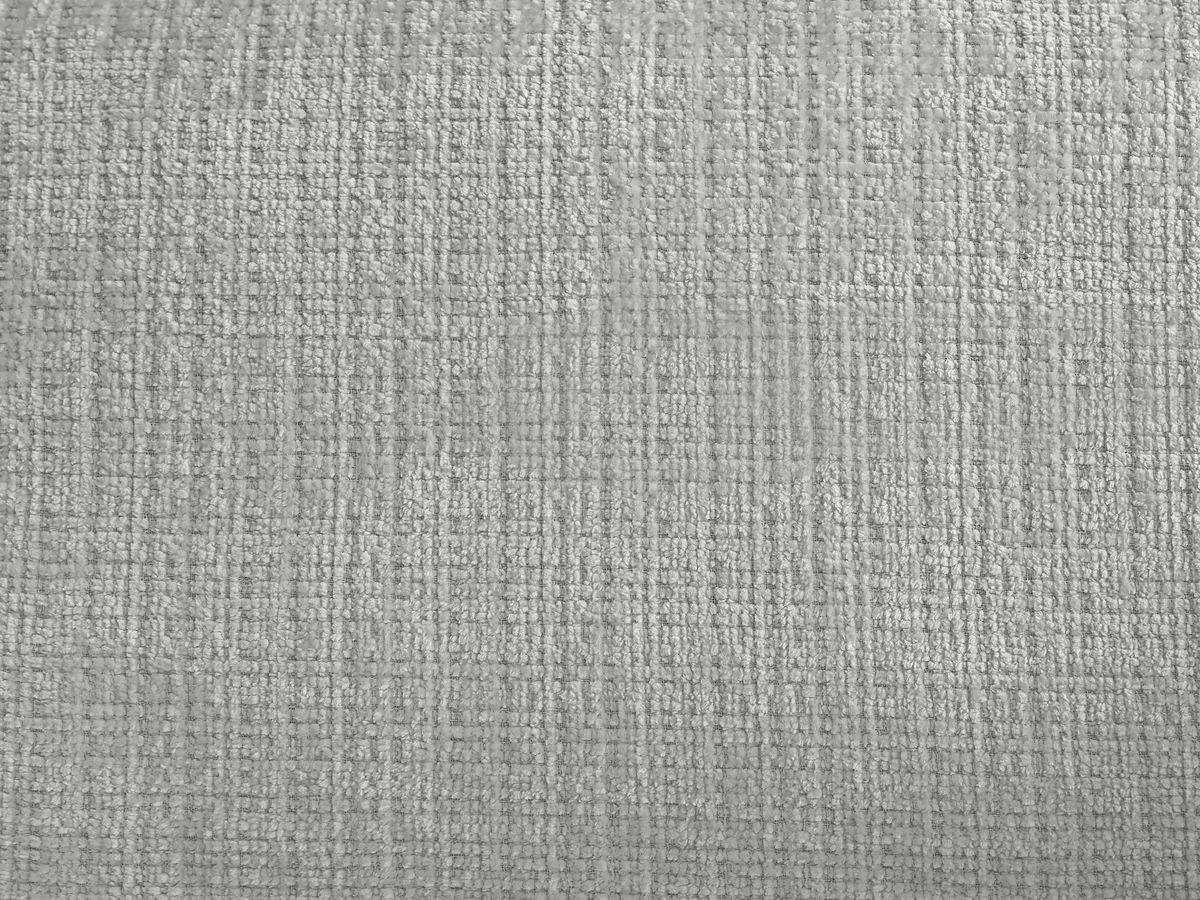 Canapé droit fixe 3 places IVANE tissu texturé avec pouf
