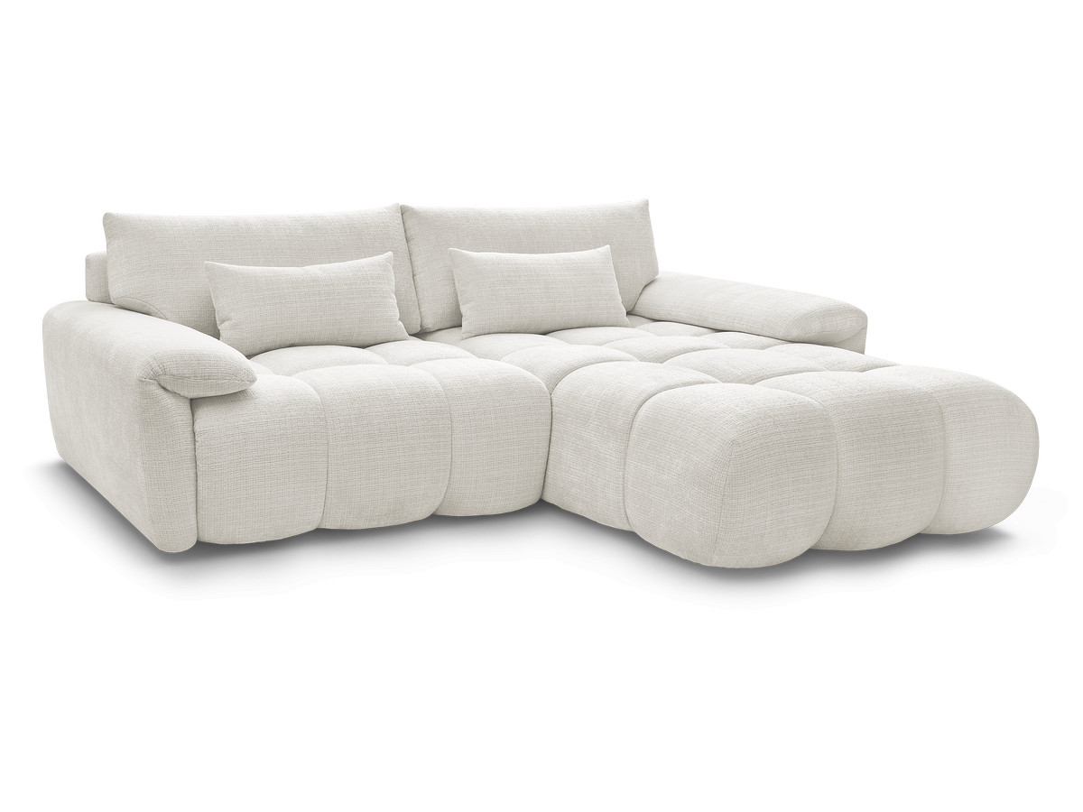 Canapé droit fixe 3 places IVANE tissu texturé