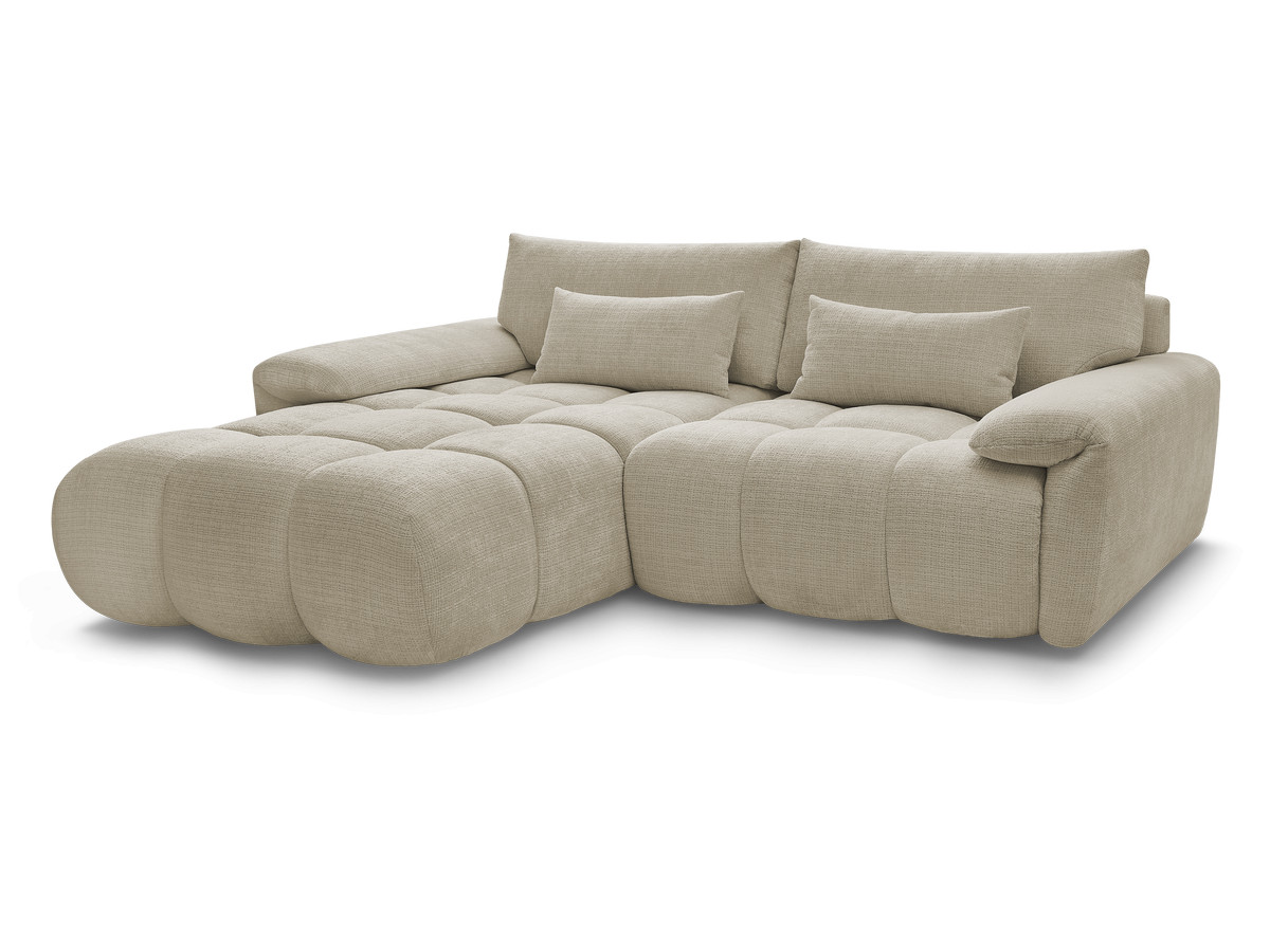 Canapé droit fixe 3 places IVANE tissu texturé