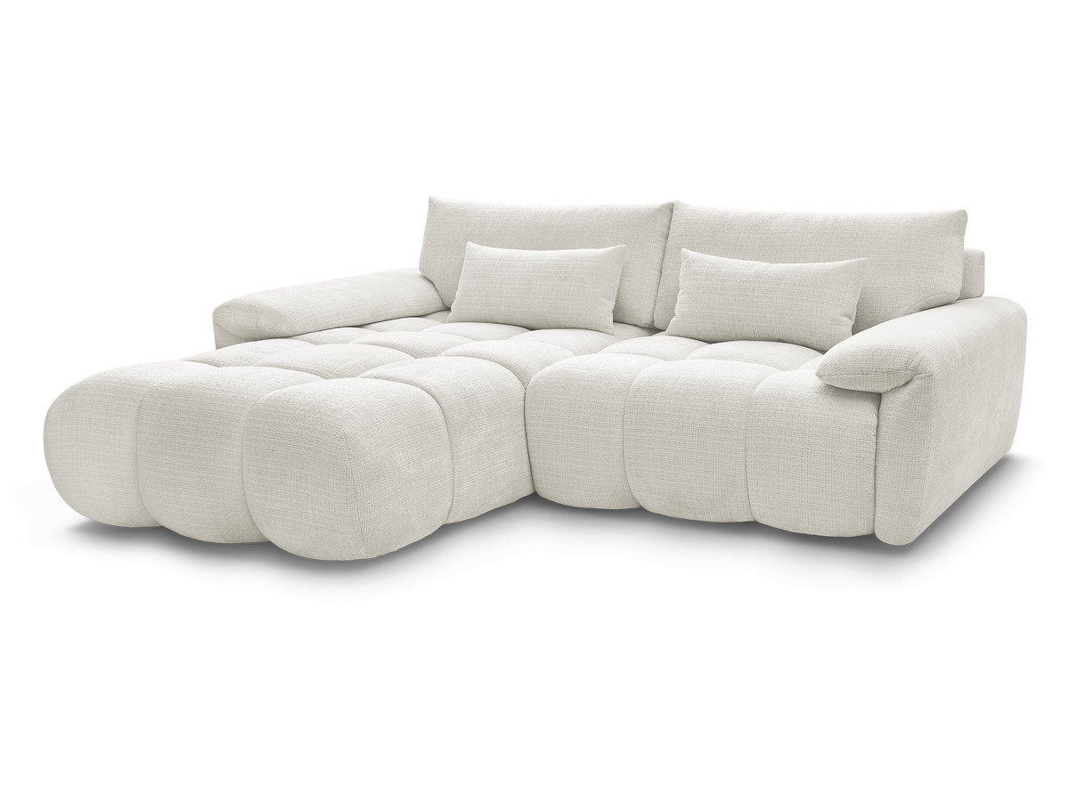 Canapé droit fixe 3 places IVANE tissu texturé
