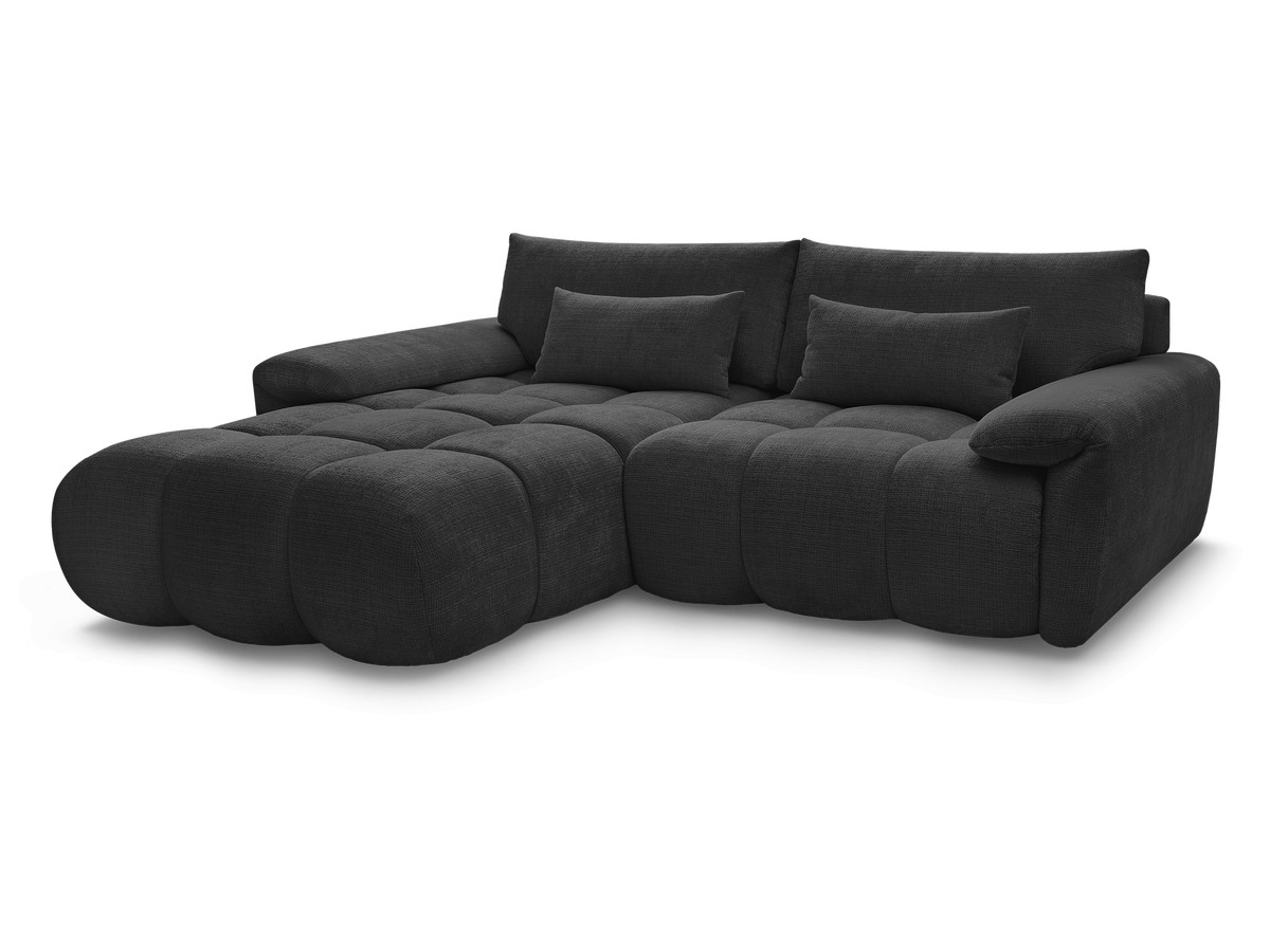 Canapé droit fixe 3 places IVANE tissu texturé