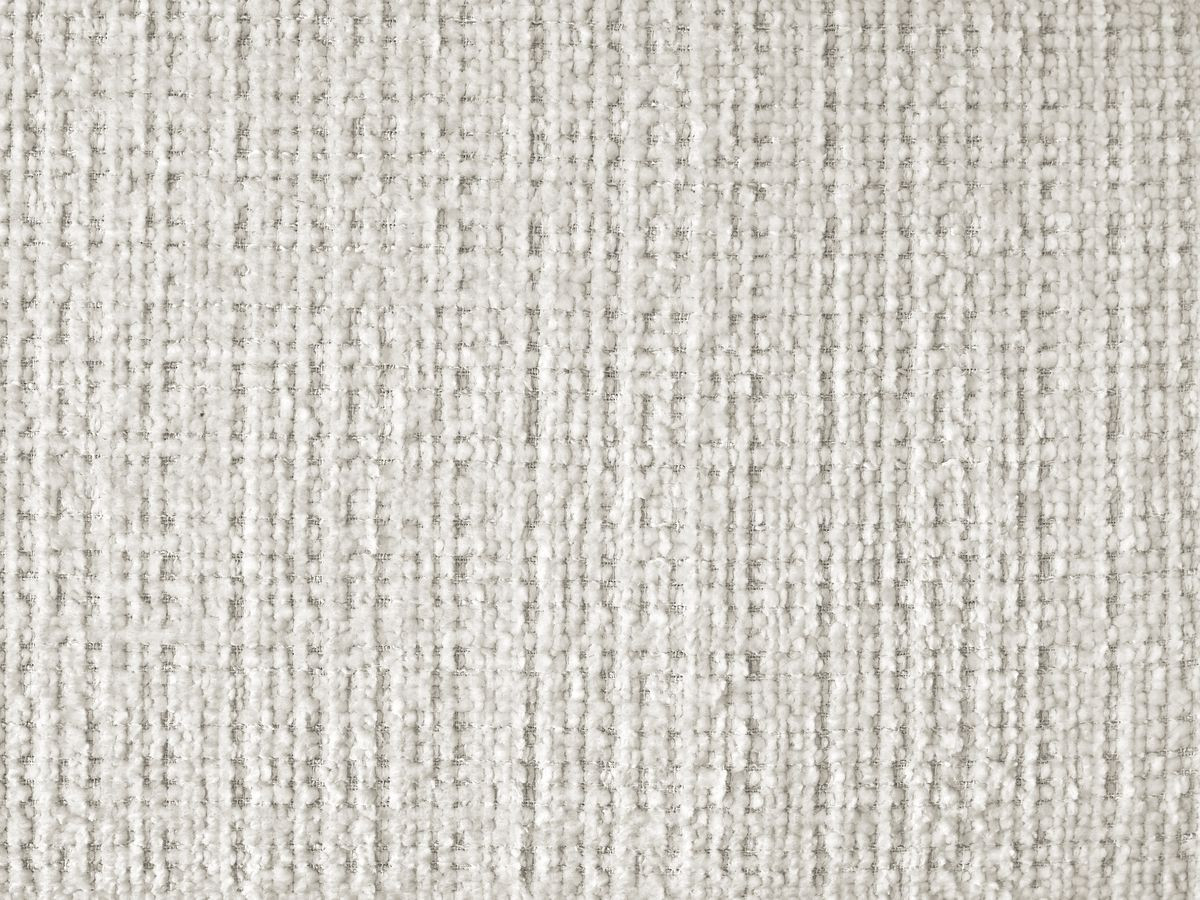 Canapé d'angle fixe IVANE tissu texturé avec pouf