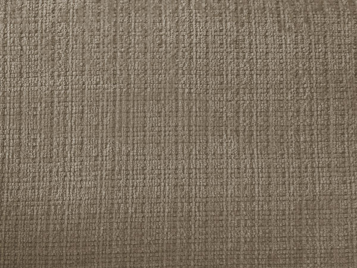 Canapé d'angle fixe IVANE tissu texturé avec pouf
