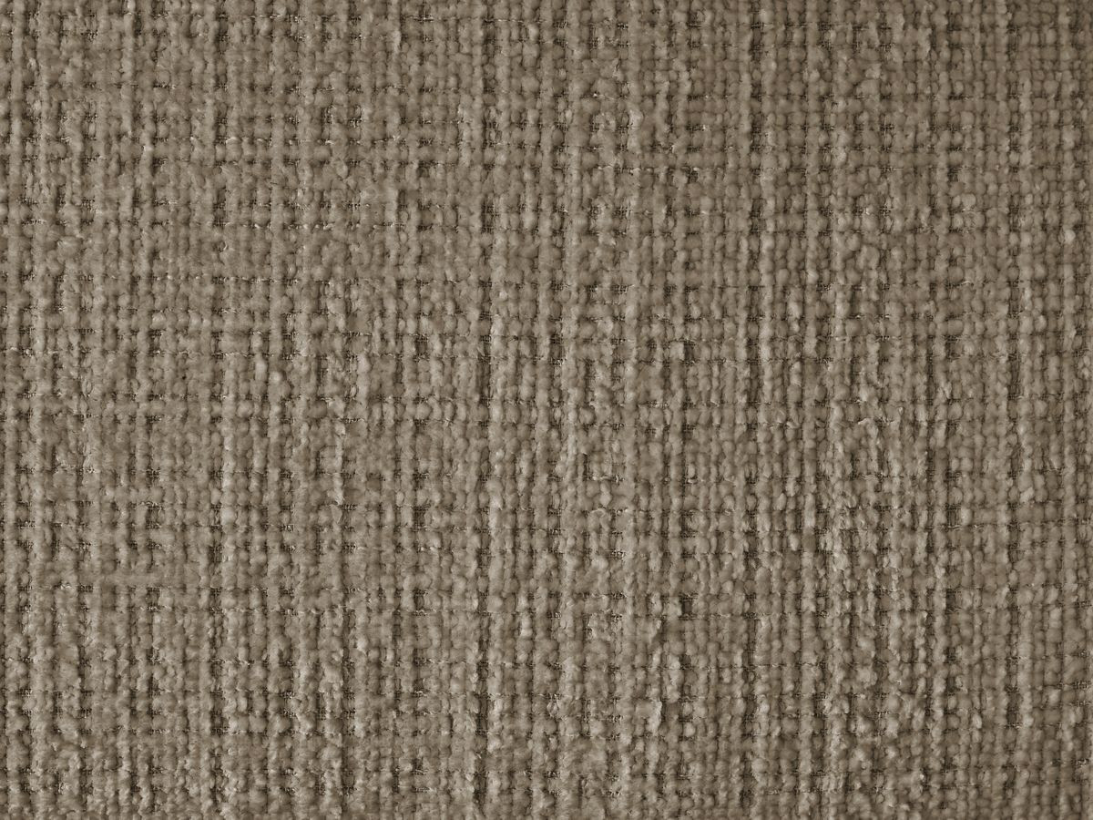 Canapé d'angle fixe IVANE tissu texturé avec pouf