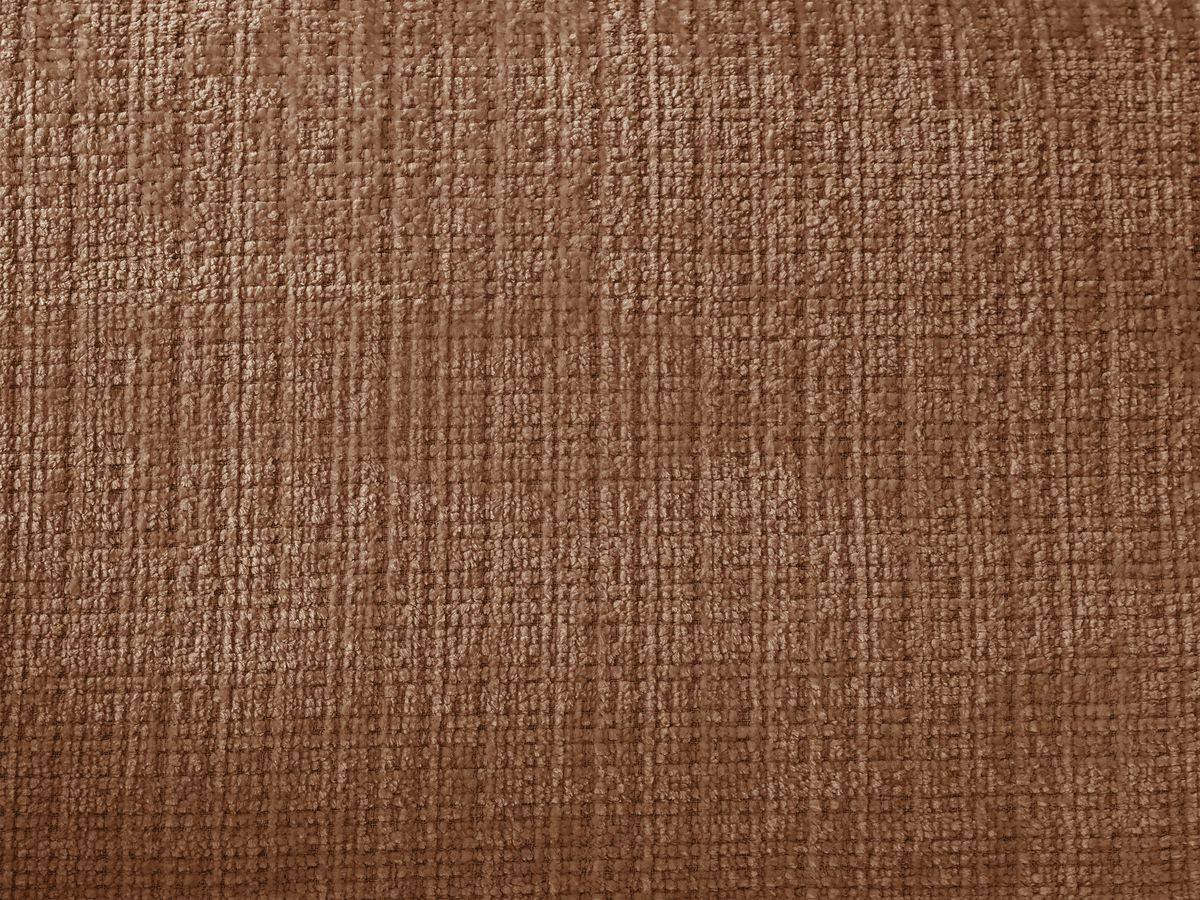 Canapé d'angle fixe IVANE tissu texturé avec pouf