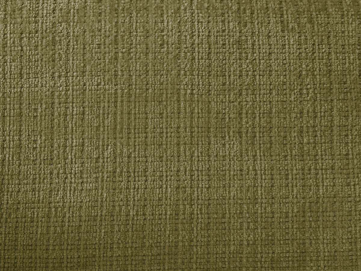 Canapé d'angle fixe IVANE tissu texturé avec pouf