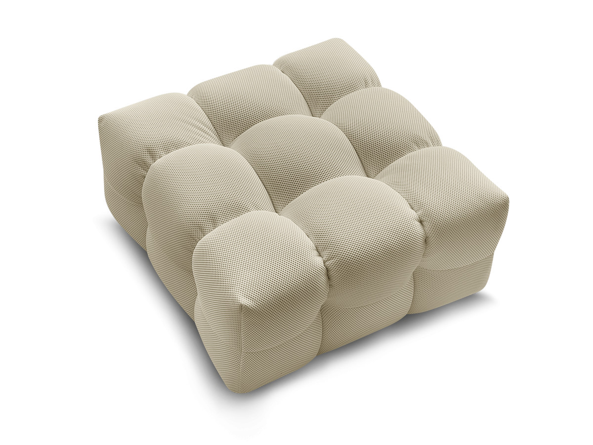 Canapé d'angle fixe EVEREST tissu chiné - Orange - Angle droit - 10 coussins