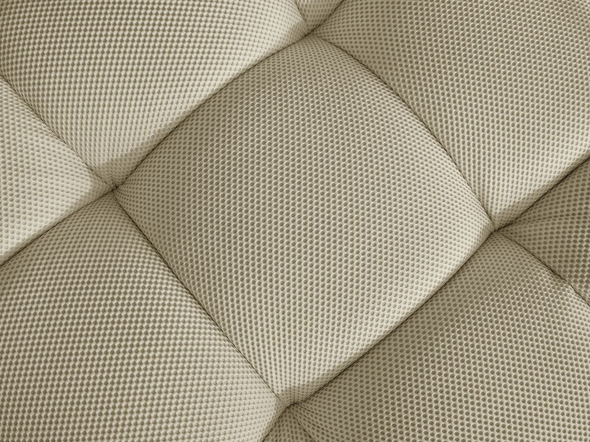 Canapé d'angle fixe EVEREST tissu chiné - Orange - Angle droit - 10 coussins