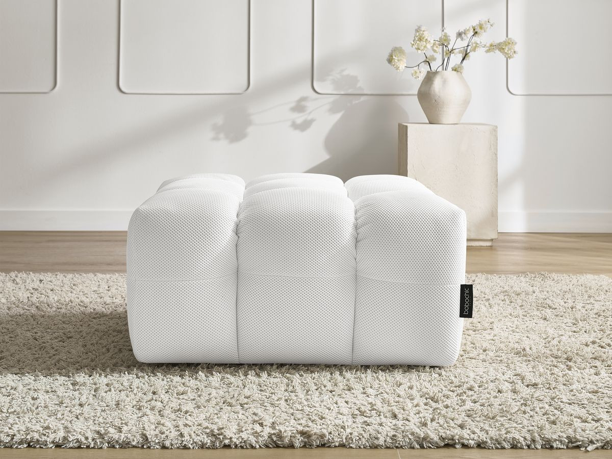 Pouf CLOUD mesh blanc — vue 5