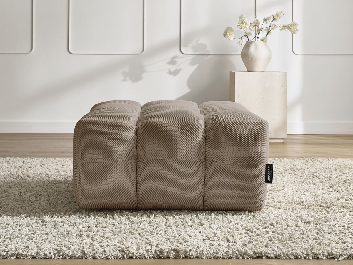 Pouf CLOUD mesh taupe — vue 5