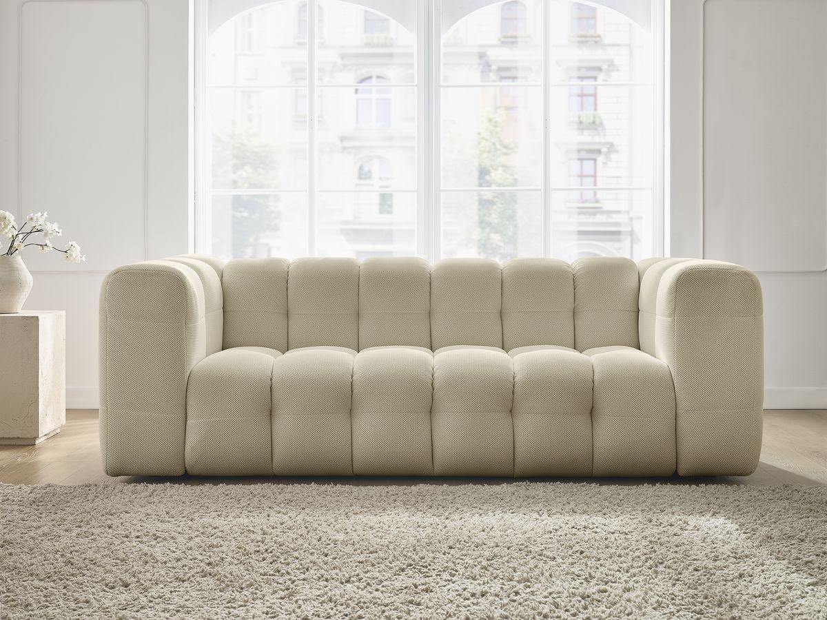 Canapé droit fixe 3 places CLOUD tissu mesh