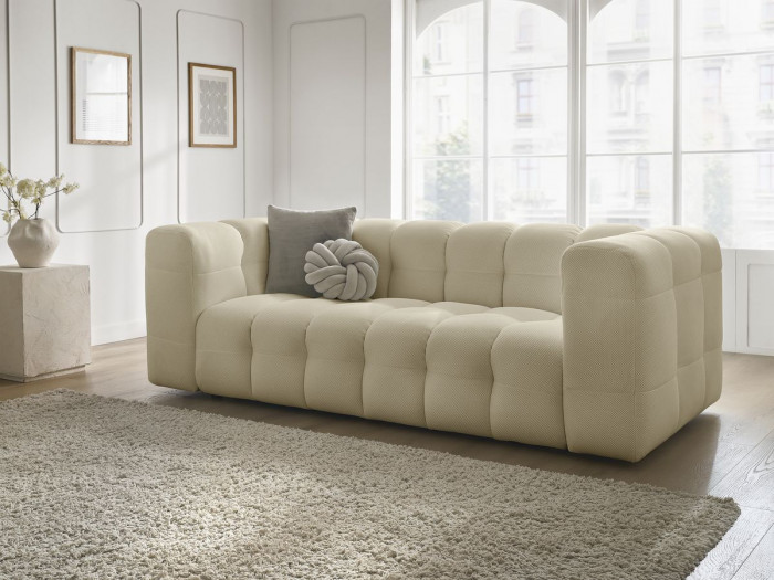 Canapé droit fixe 3 places CLOUD tissu mesh