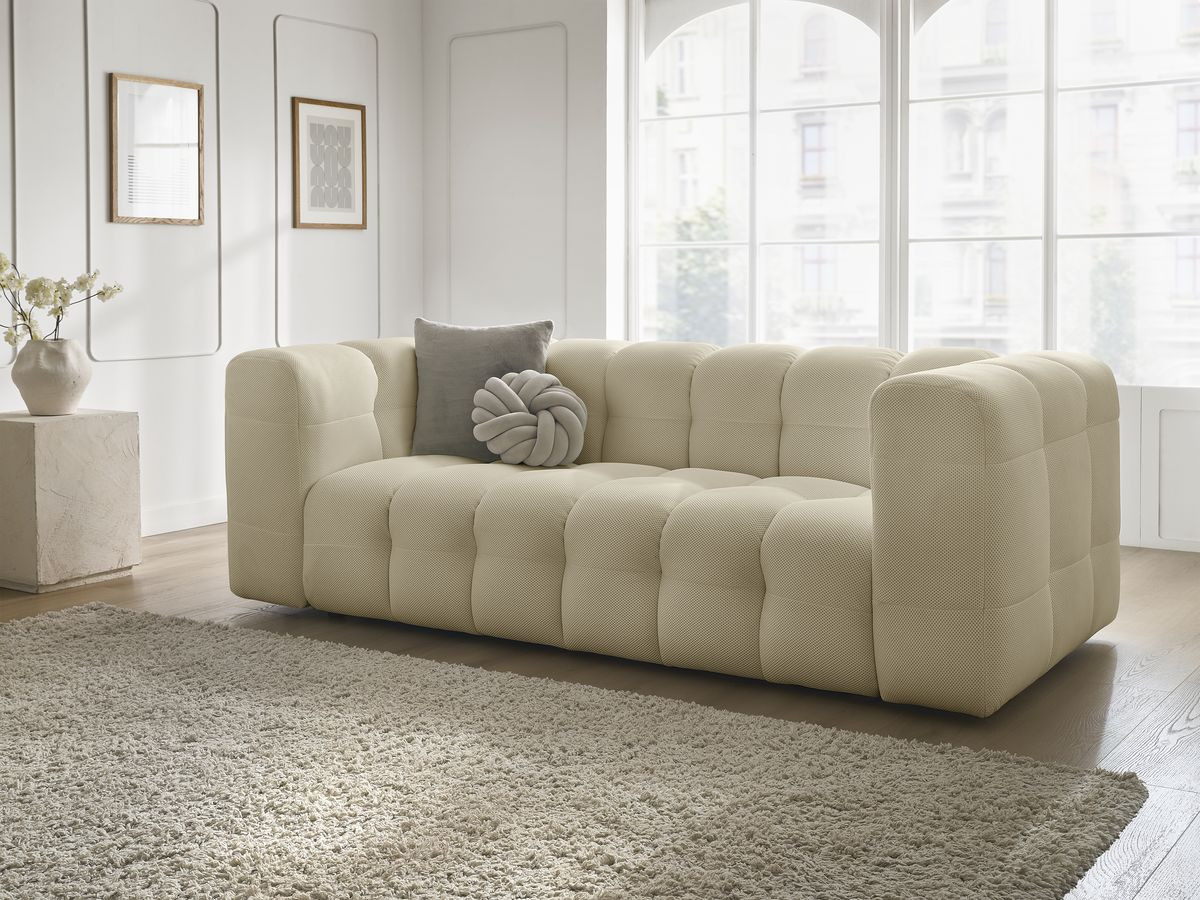 Canapé droit fixe 3 places CLOUD tissu mesh