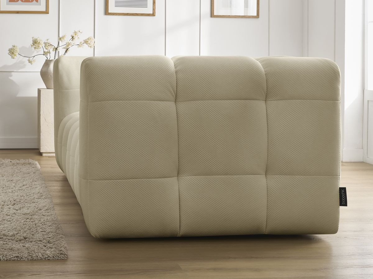 Canapé droit fixe 3 places CLOUD tissu mesh